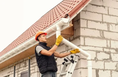 Pose et remplacement de gouttières au Crotoy
